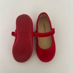 Childrenchic Red Velvet Mary Janes